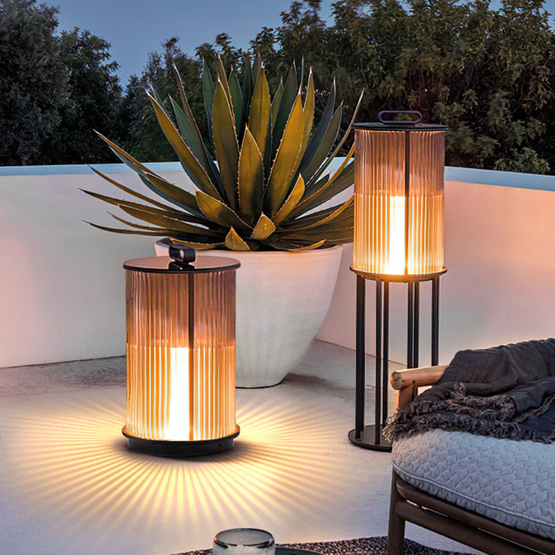 Cylinder Glass Outdoor Landscape Light