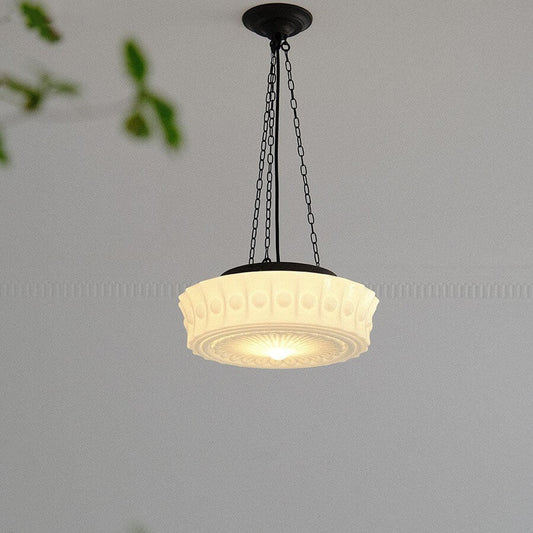 French Drum Semi-Flush Ceiling Light