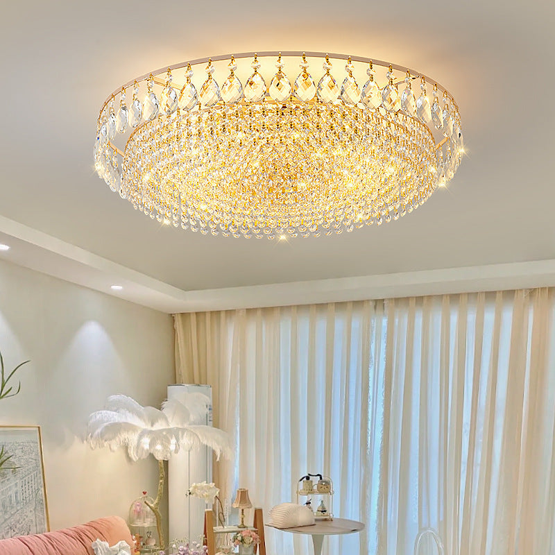 Circle Crystal Flush Mount Ceiling Light