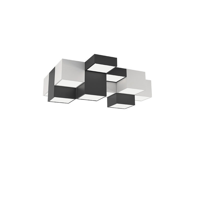 Minimalist Cube Flush Mount Light