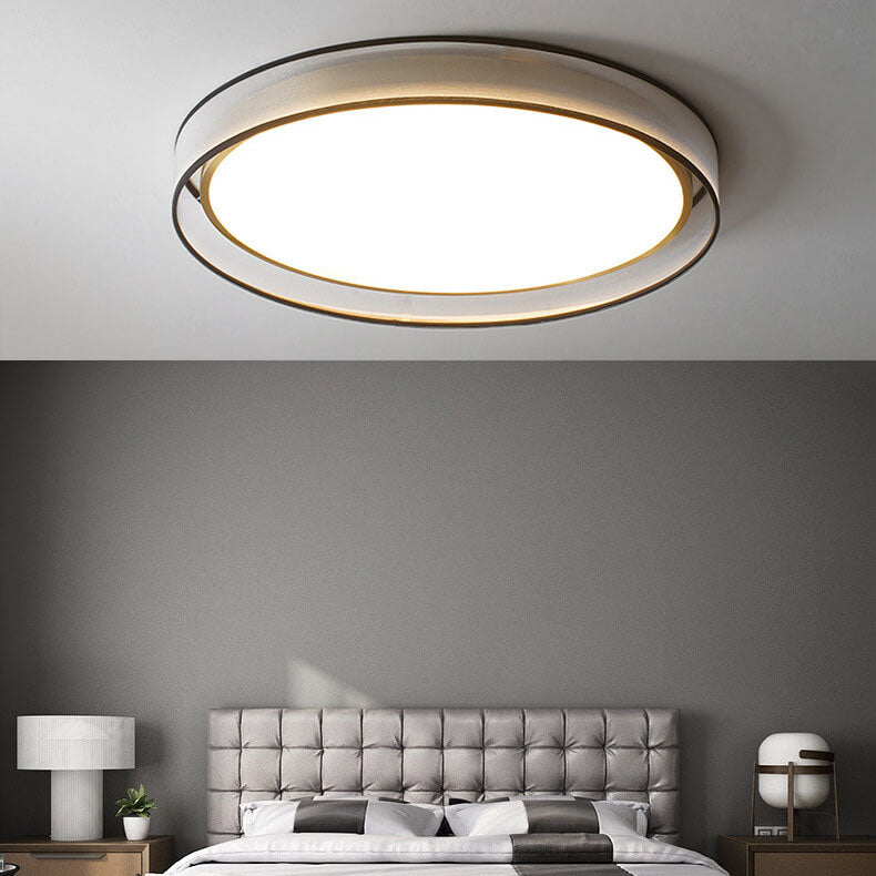 Nordic Gauze & Copper LED Flush Light