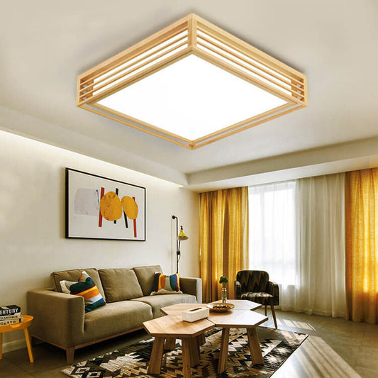 Solid Wood Tatami Flush Mount