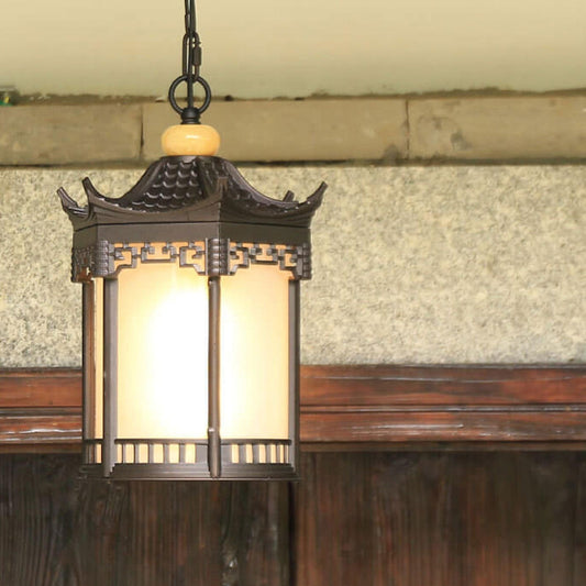Hexagonal Lantern Outdoor Patio Pendant