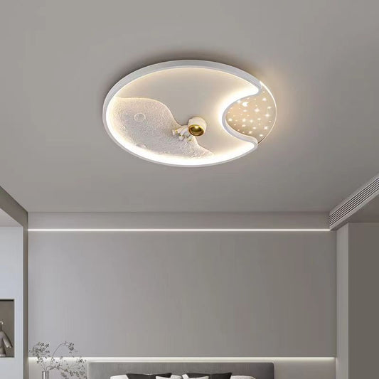 Moon Astronaut Flush Mount Light