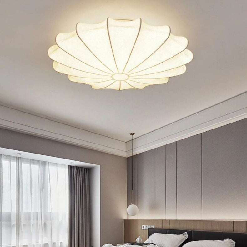 Japanese Bell Shape Silk Semi-Flush Mount
