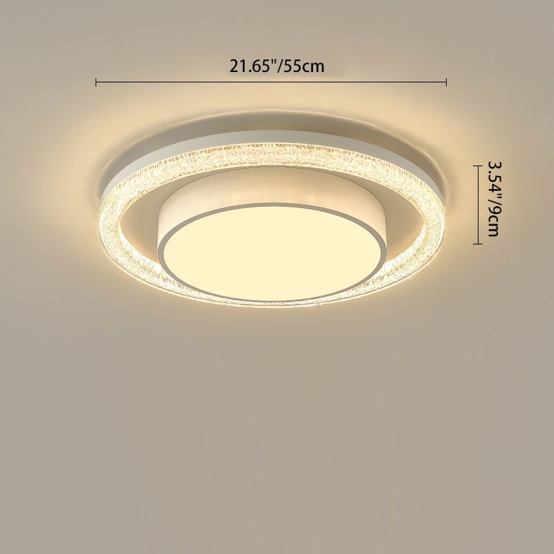 Luxury Double Iron Acrylic Flush Mount