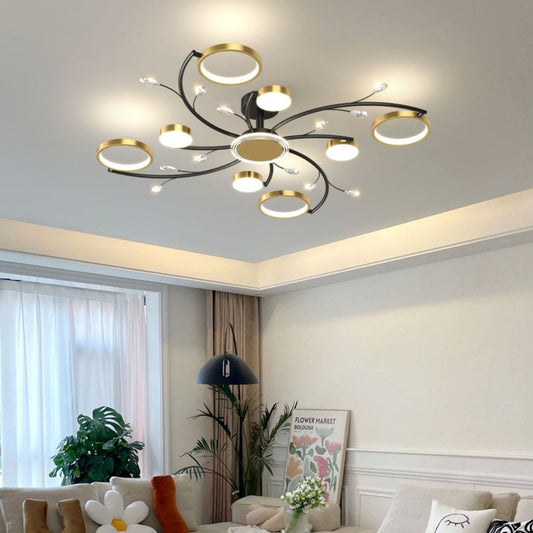Scandinavian Branch Iron & Acrylic Light