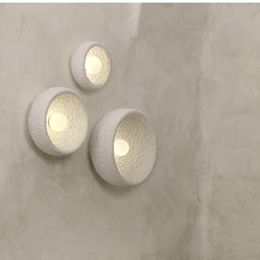 Bowl-Shaped Wabi-Sabi Resin Sconce