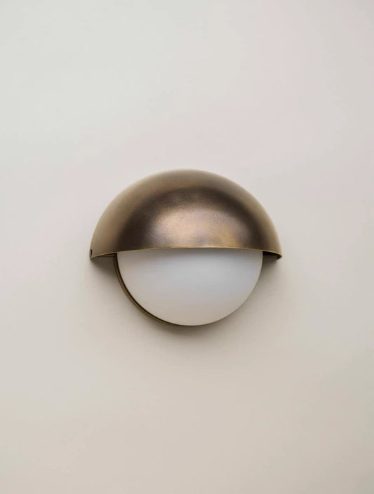 Knight Copper Glass Sconce