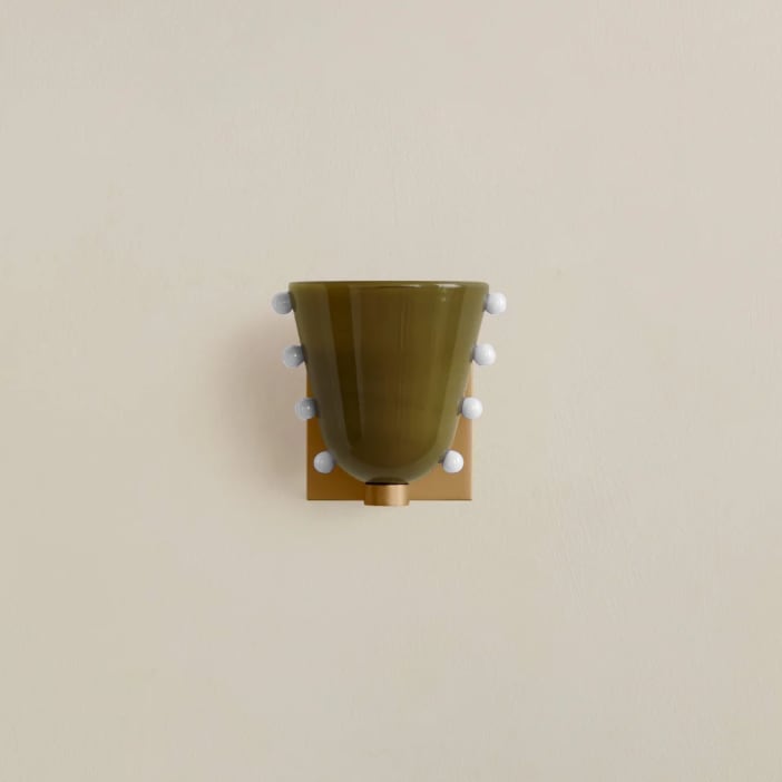 Gemma Brass Glass Sconce