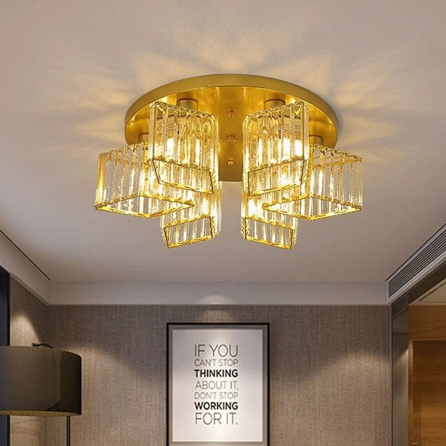 Luxury Diamond Crystal Ceiling Light