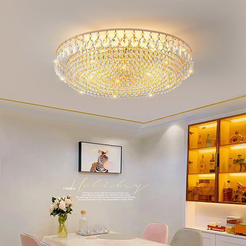 Circle Crystal Flush Mount Ceiling Light