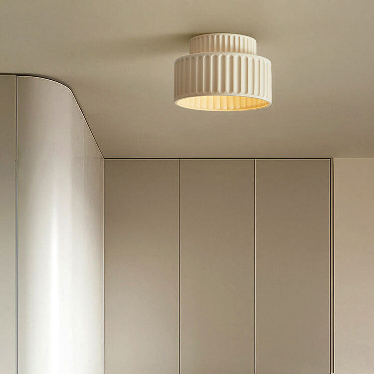 Hand-Sculpted Resin Flush Mount Light