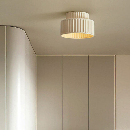 Hand-Sculpted Resin Flush Mount Light
