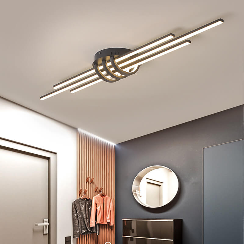 Modern Minimalist Long LED Flush Mount