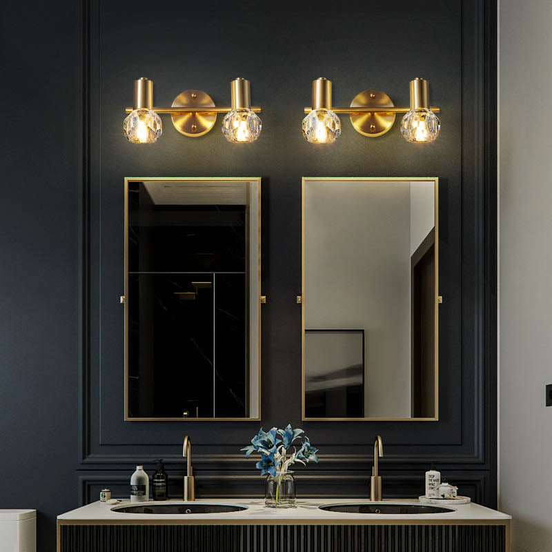 Luxury Crystal Cylinder Vanity Wall Sconce