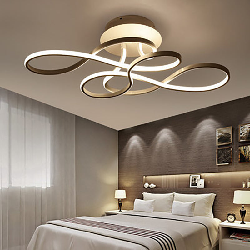 Irregular Strip LED Semi-Flush Light