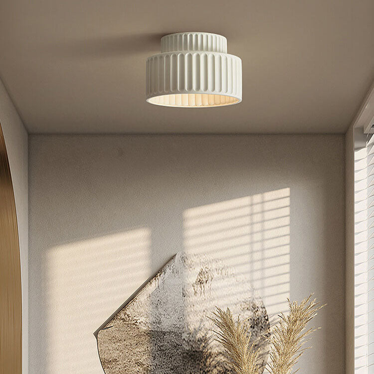 Hand-Sculpted Resin Flush Mount Light