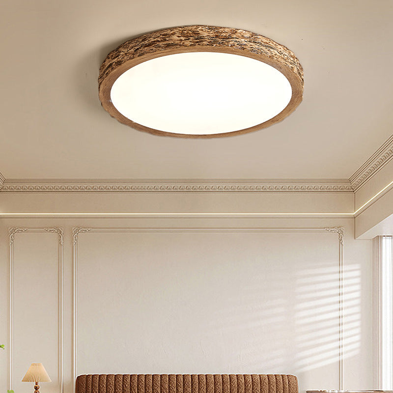 Stone Grain Resin Flush Mount Light