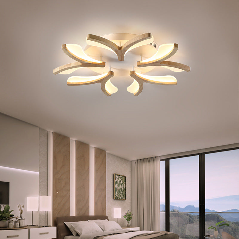 Scandinavian Branch Flower LED Semi-Flush Mount