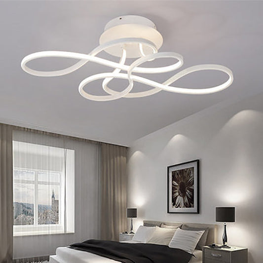 Irregular Strip LED Semi-Flush Light