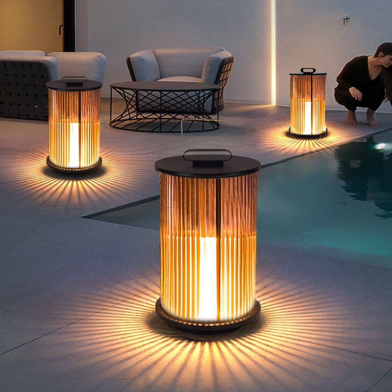 Cylinder Glass Outdoor Landscape Light
