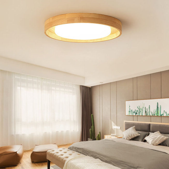 Japanese Log Wood & Acrylic LED Light