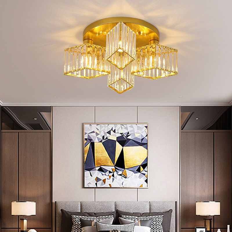 Luxury Diamond Crystal Ceiling Light