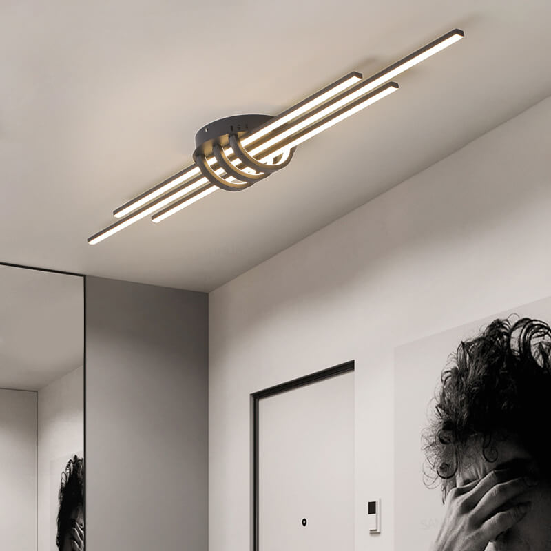 Modern Minimalist Long LED Flush Mount