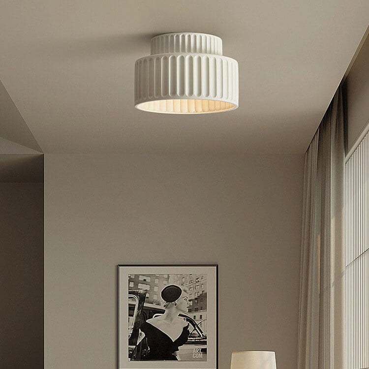 Hand-Sculpted Resin Flush Mount Light