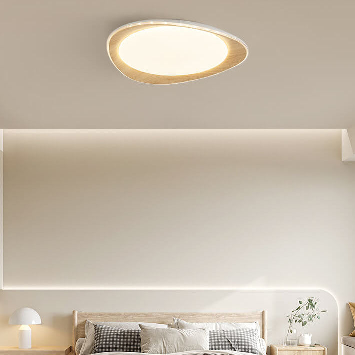 Wood Grain Pebble Flush Mount