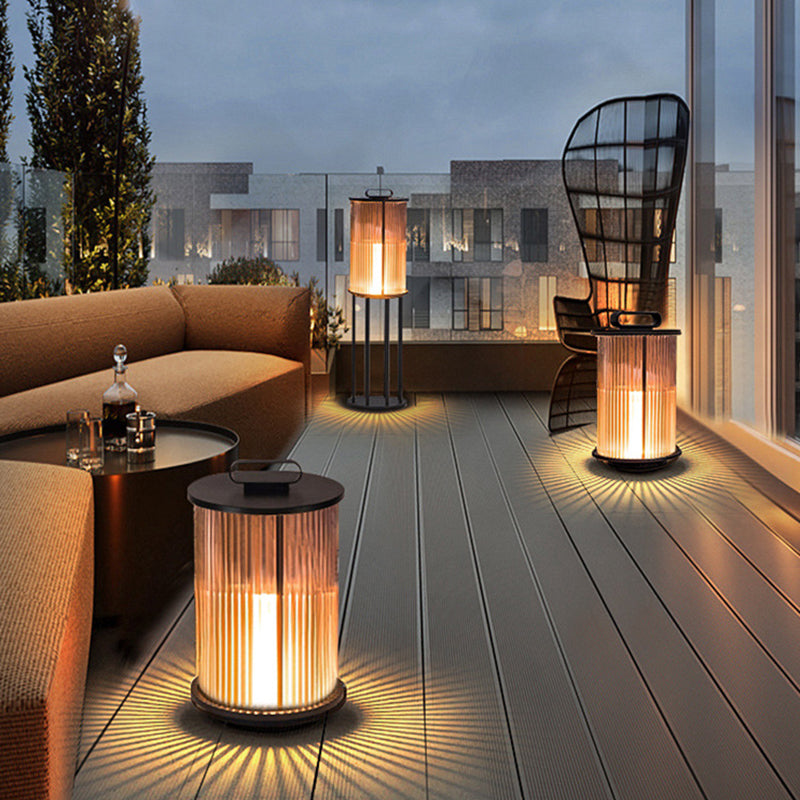 Cylinder Glass Outdoor Landscape Light