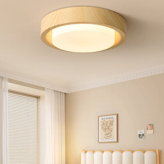 Japanese Wood Grain LED Flush Mount