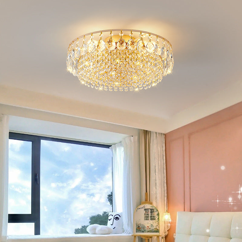 Circle Crystal Flush Mount Ceiling Light