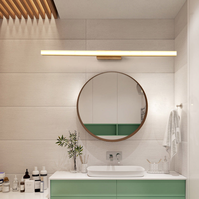 Wooden Strip Vanity Wall Sconce