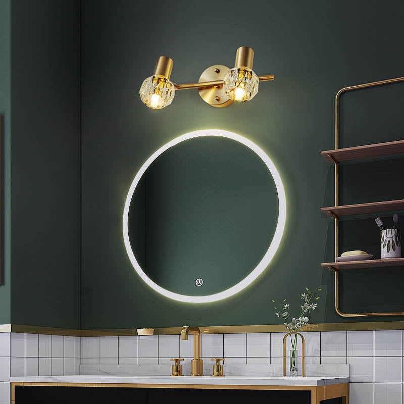 Luxury Crystal Cylinder Vanity Wall Sconce