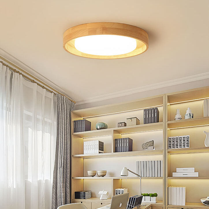 Japanese Log Wood & Acrylic LED Light
