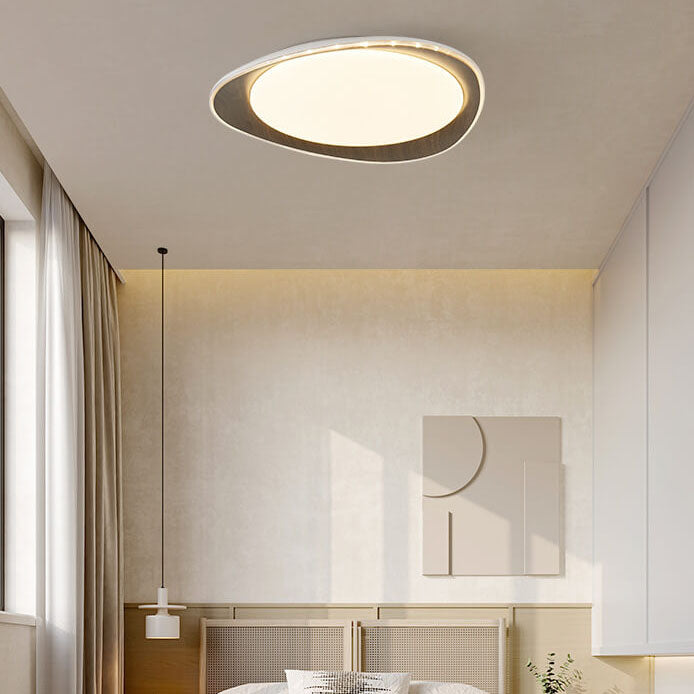 Wood Grain Pebble Flush Mount
