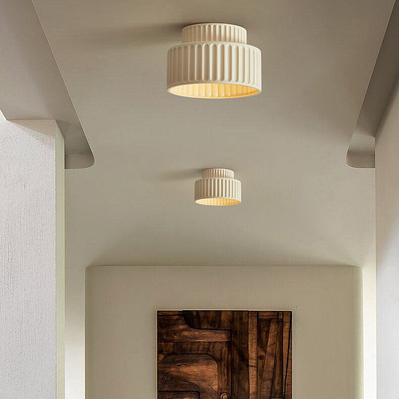 Hand-Sculpted Resin Flush Mount Light