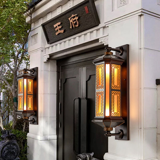 Cylinder Glass Outdoor Wall Sconce
