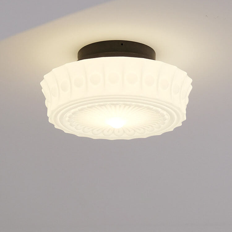 French Drum Semi-Flush Ceiling Light