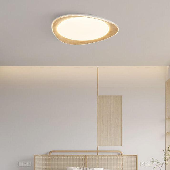 Wood Grain Pebble Flush Mount