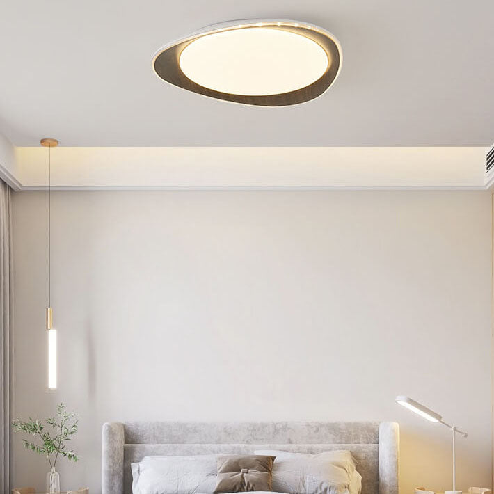 Wood Grain Pebble Flush Mount