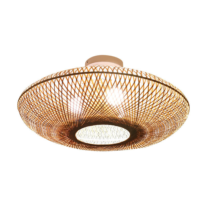 Japanese Bamboo Flying Saucer Light