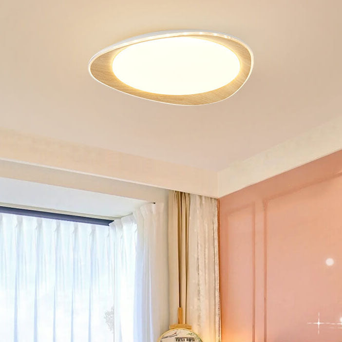 Wood Grain Pebble Flush Mount