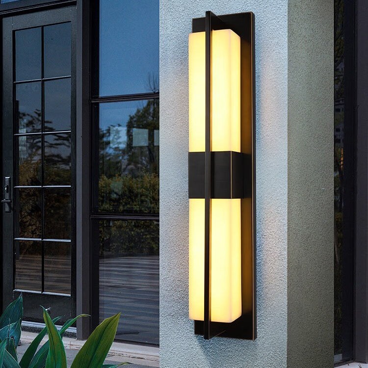 Copper Marble Outdoor Wall Sconce