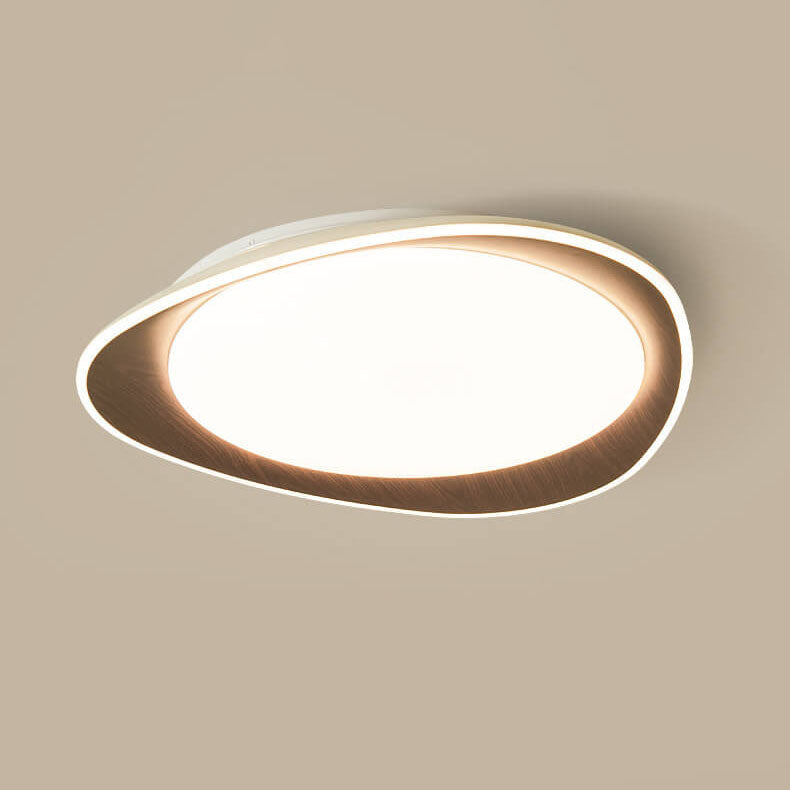 Wood Grain Pebble Flush Mount