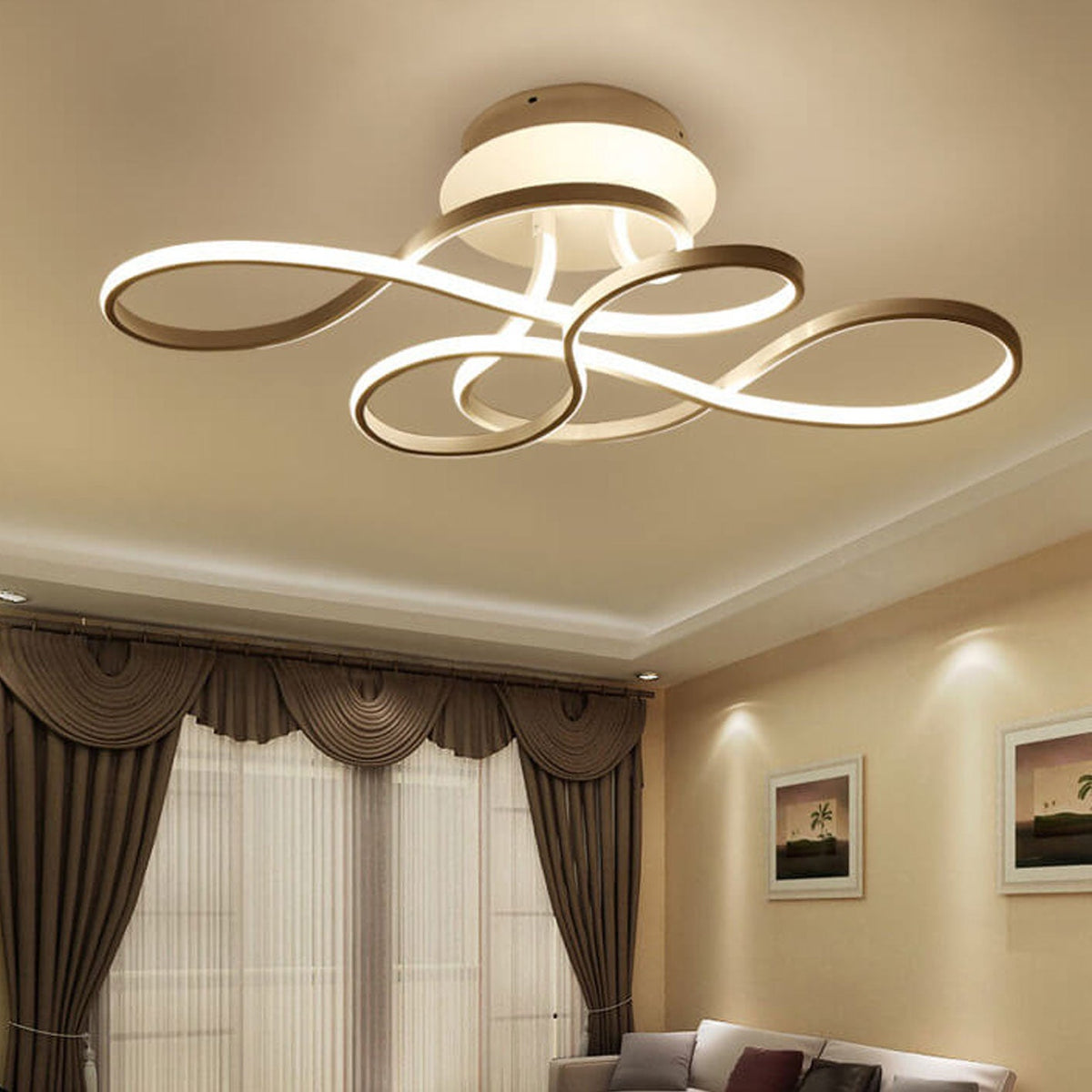 Minimalist Aluminum Line LED Flush Light
