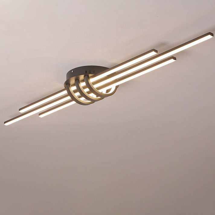 Modern Minimalist Long LED Flush Mount