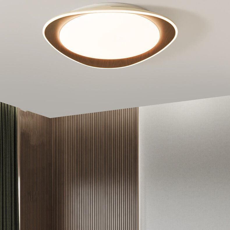 Wood Grain Pebble Flush Mount
